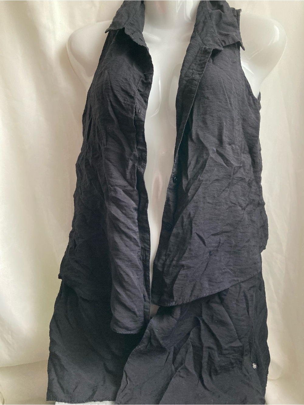 Nicole Benisti Point Zero Black Sleeveless Blouse S